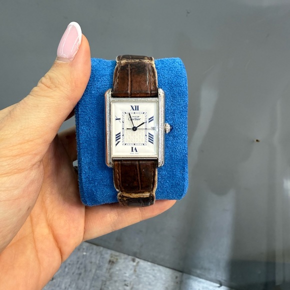 Women’s Brown Leather Vintage Cartier Watch - Picture 1 of 3